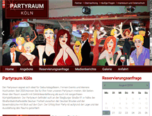 Tablet Screenshot of partyraumkoeln.de